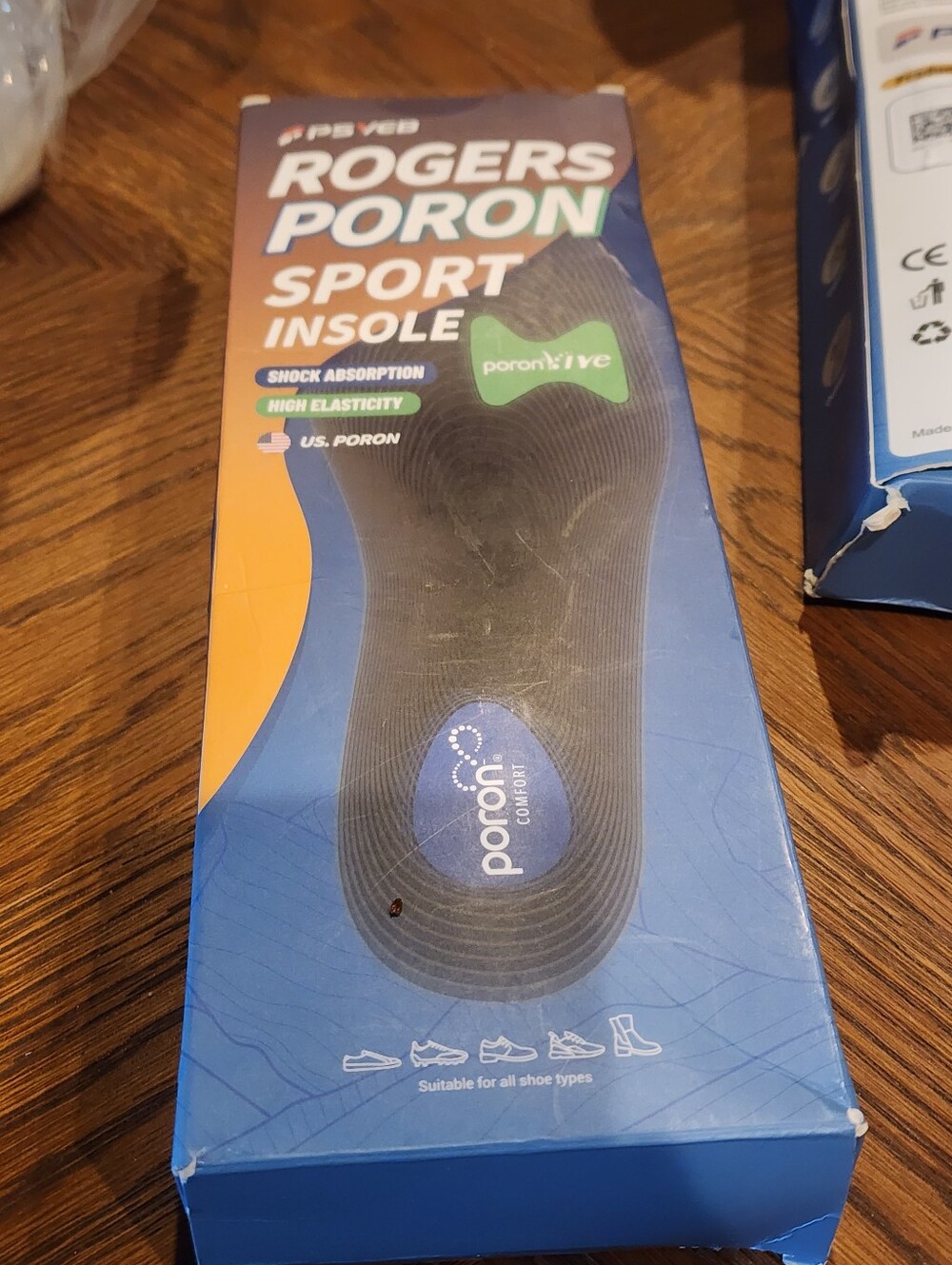 Rogers Poron Sport Insole - Black with Blue & Green Accents Unisex XS